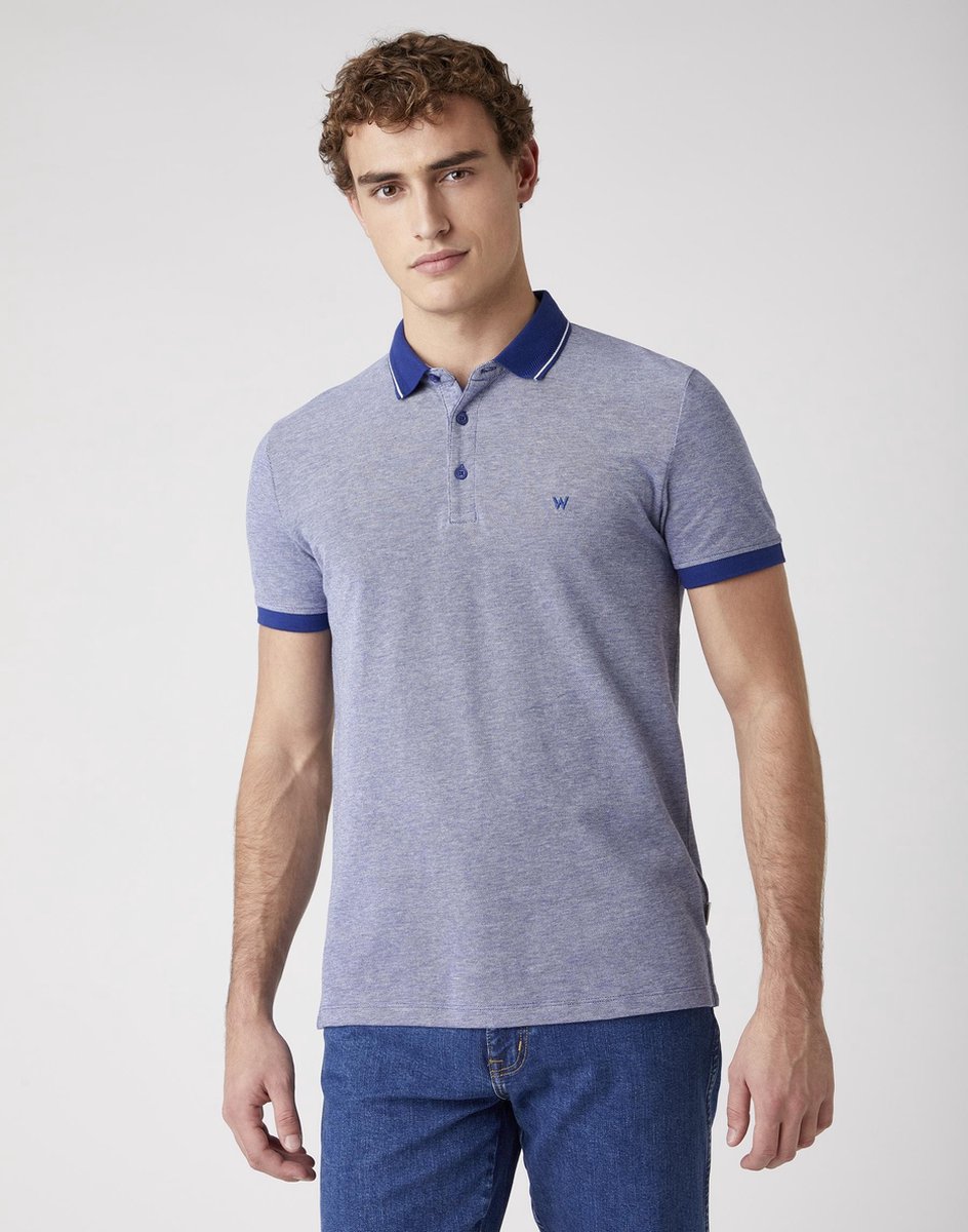 Wrangler SHORT SLEEVE REFINED POLO TWILIGHT Mannen Blauw