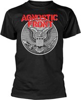 Agnostic Front Heren Tshirt -L- Against All Eagle Zwart