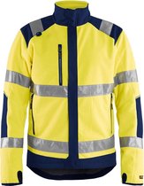 Blåkläder 4888-2524 Fleecejack High Vis Geel/Marineblauw maat XXL