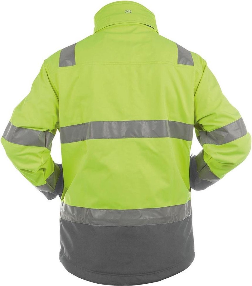 DASSY Malaga Reflecterende Softshell Werkjas Geel/Grijs