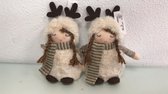 Decoratieve poppen met vlechten - 2 stuks