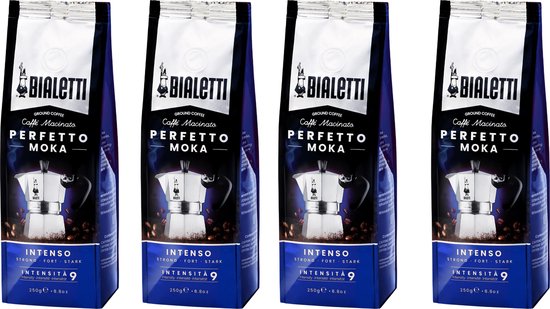 Bialetti Moka Intenso gemalen koffie - 4 x 250 gram