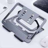Laptopstandaard Portable Desktop Opvouwbaar In hoogte verstelbaar Ergonomische notebook-laptopbeugel op ooghoogte voor notebook-laptop - ruimte grijs