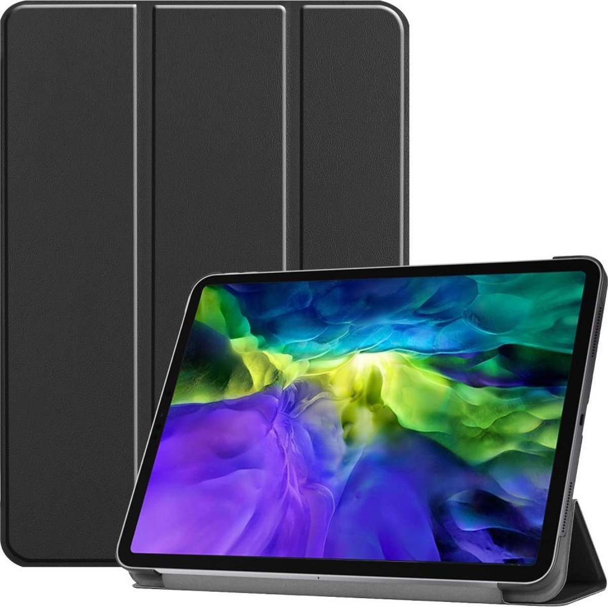 Tri-fold smart case hoes voor iPad Pro 12.9 (2020 / 2021) - zwart