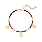 BRACELET BEADS AND COINS - BROWN - ESPECIALLY BY DAAN - YEHWANG