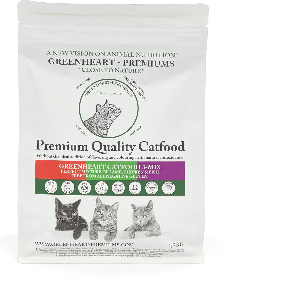 Greenheart Greenheart kattenvoer 3 Mix 4 kg - Kat