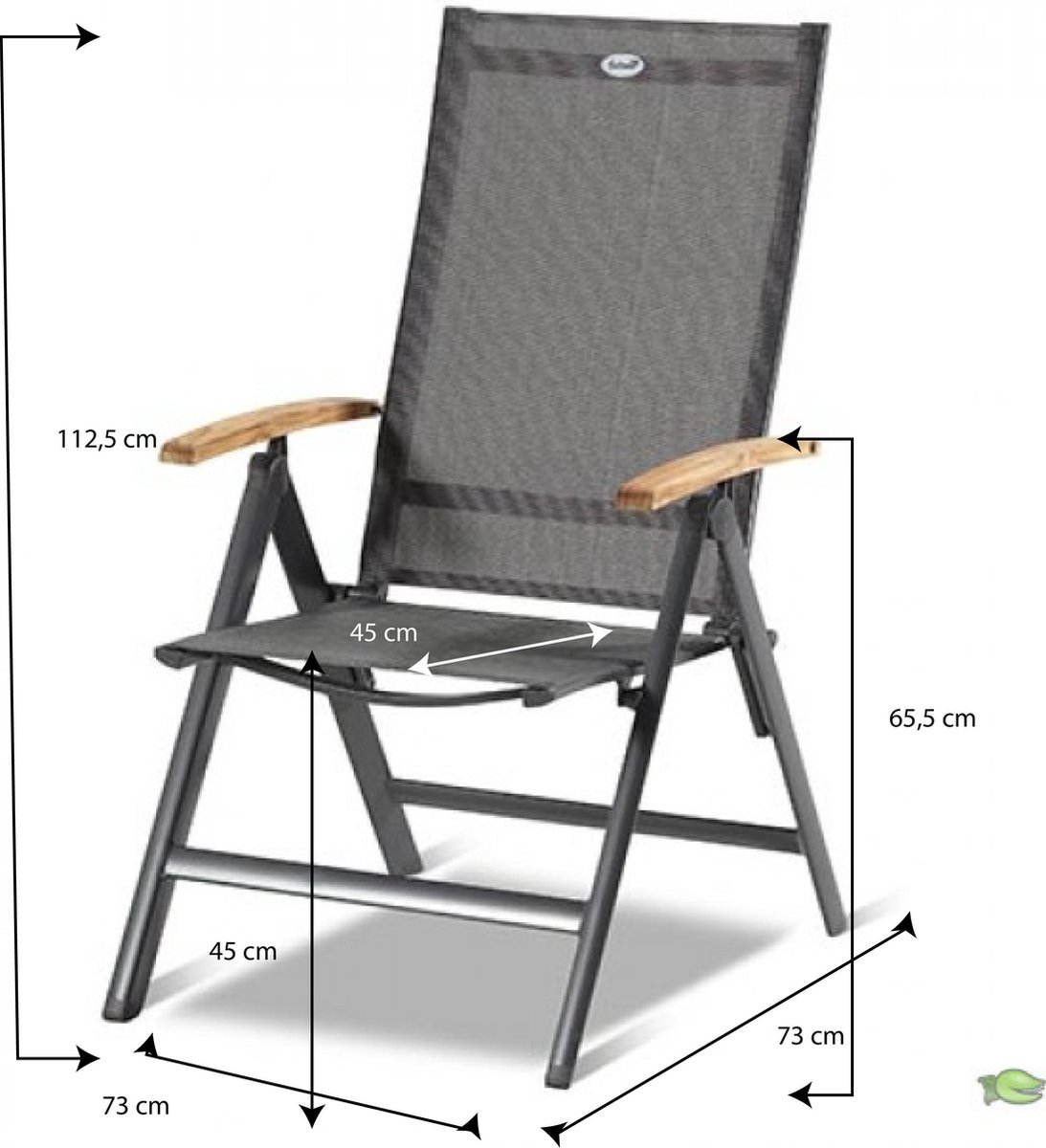Hartman Aruba verstelbare tuinstoel - grijs / teak – foto 3