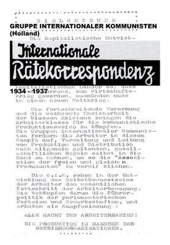 Gruppe Internationaler Kommunisten (Holland) - cover