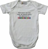 Witte romper met "Alle baby's zijn lief, maar de liefste baby's zijn geboren in December" - maat 62/68 - babyshower, zwanger, cadeautje, kraamcadeau, grappig, geschenk, baby, tekst