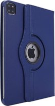 Hoes 360 Graden Geschikt Voor Apple iPad Air 11 Inch (2024)/ Air 10.9-Inch (2022/2020)/ Pro 11-Inch (2022/2021/2020) - 360 Graden Draaibare Smart Cover Case - Auto Sleep/Wake & Standaard Functie - PU Leren Multi-Stand Flip Sleeve - Blauw