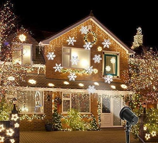 Projecteur de Noël Dolami LED Snowflake - Spot de chute de neige - Wit  froid -... | bol.com