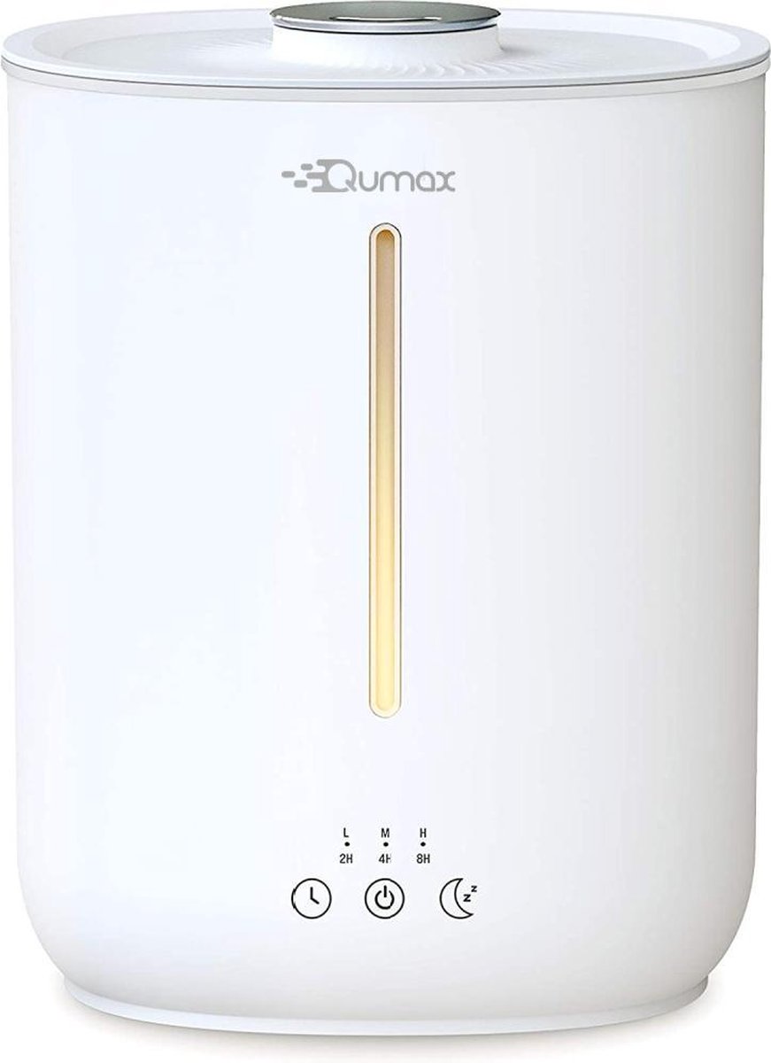 Qumax Luchtbevochtiger met Aromatherapie – Humidifier – Vernevelaar – Verschillende Standen – Stil Ontwerp – 2,8L
