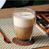 Dubbelwandig Geïsoleerd glas voor drank, thee en koffie 2x 350 ml