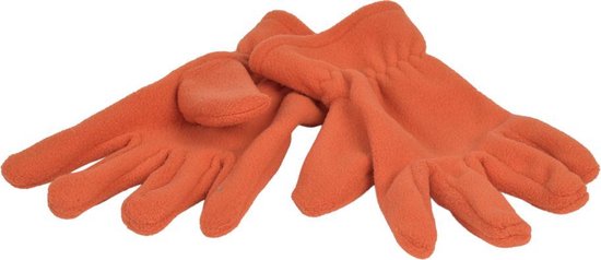 P&T Handschoenen Kinderen - Micro Fleece - Donker Oranje - 5-6j
