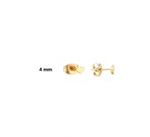 Aramat jewels ® - Oorbellen hartje goudkleurig zweerknopjes chirurgisch staal 4mm