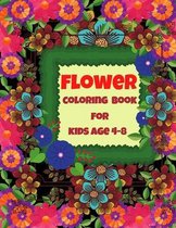 Flower Coloring Book For Kids Age 4-8