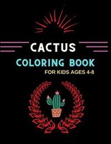 Cactus coloring book for kids ages 4-8