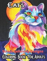 Cat's Stress Relieving Designs Coloring Book For Adults