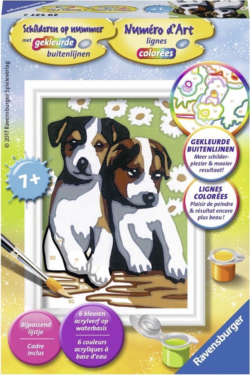 Ravensburger Schilderen op nummer Schattige puppies - Hobbypakket - Ravensburger Schilderen op nummer