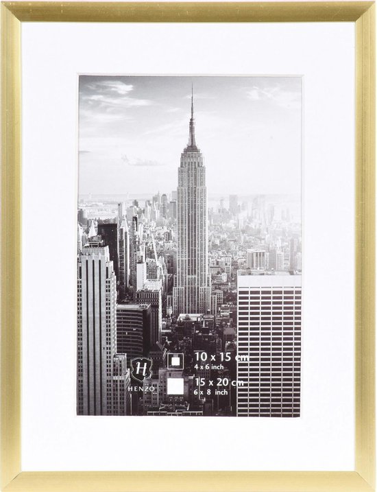 Cadre photo - Henzo - Manhattan - Format photo 15x20 - Or