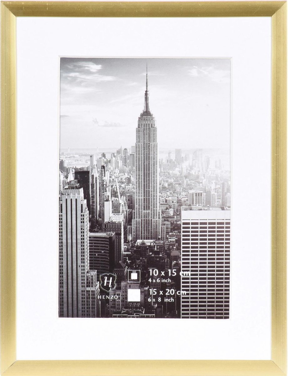 Henzo Fotolijst - Henzo - Manhattan - Fotomaat 15x20 cm - Goud