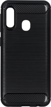 Brushed Backcover Samsung Galaxy A20e hoesje - Zwart