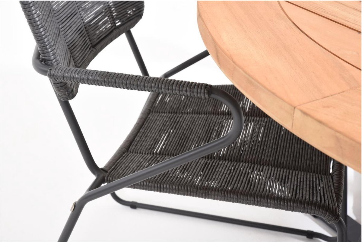 Taste by 4 Seasons Swing stackable dining garden chair - anthracite rope