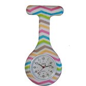 Verpleegster horloge jelly- Strepen pastel