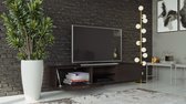 VIGO II Zwevend TV Meubel inclusief LED - TV Meubel Wenge - TV Kast Meubel - Modern Design - 30x180x40 cm
