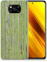 Cover Case Xiaomi Poco X3 | Poco X3 Pro Smartphone hoesje Green Wood