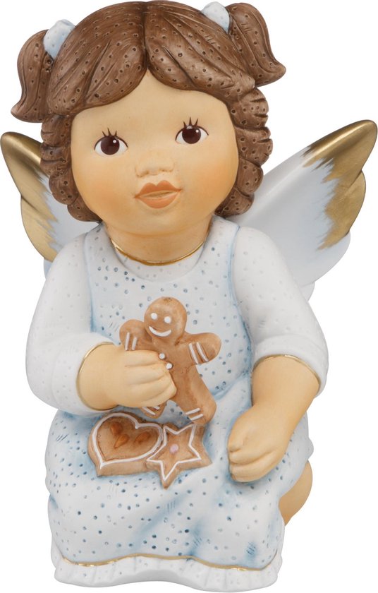 Goebel - Nina & Marco | Decoratief beeld / figuur Engel Kersttraktaties | Porselein - 17cm - Limited Edition