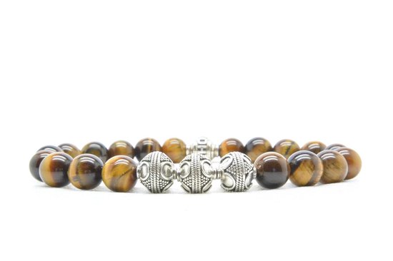 Beaddhism - Bracelet - Tiger - Argent - Yin 3-8 mm - 22 cm