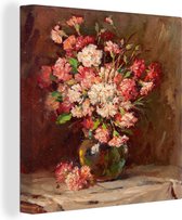Peintures sur Toile - Fleurs - Peinture - Rose - 90x120 cm - Décoration murale