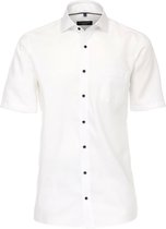 Casa Moda Heren Overhemd Wit Oxford Korte Mouwen Comfort Fit - 44