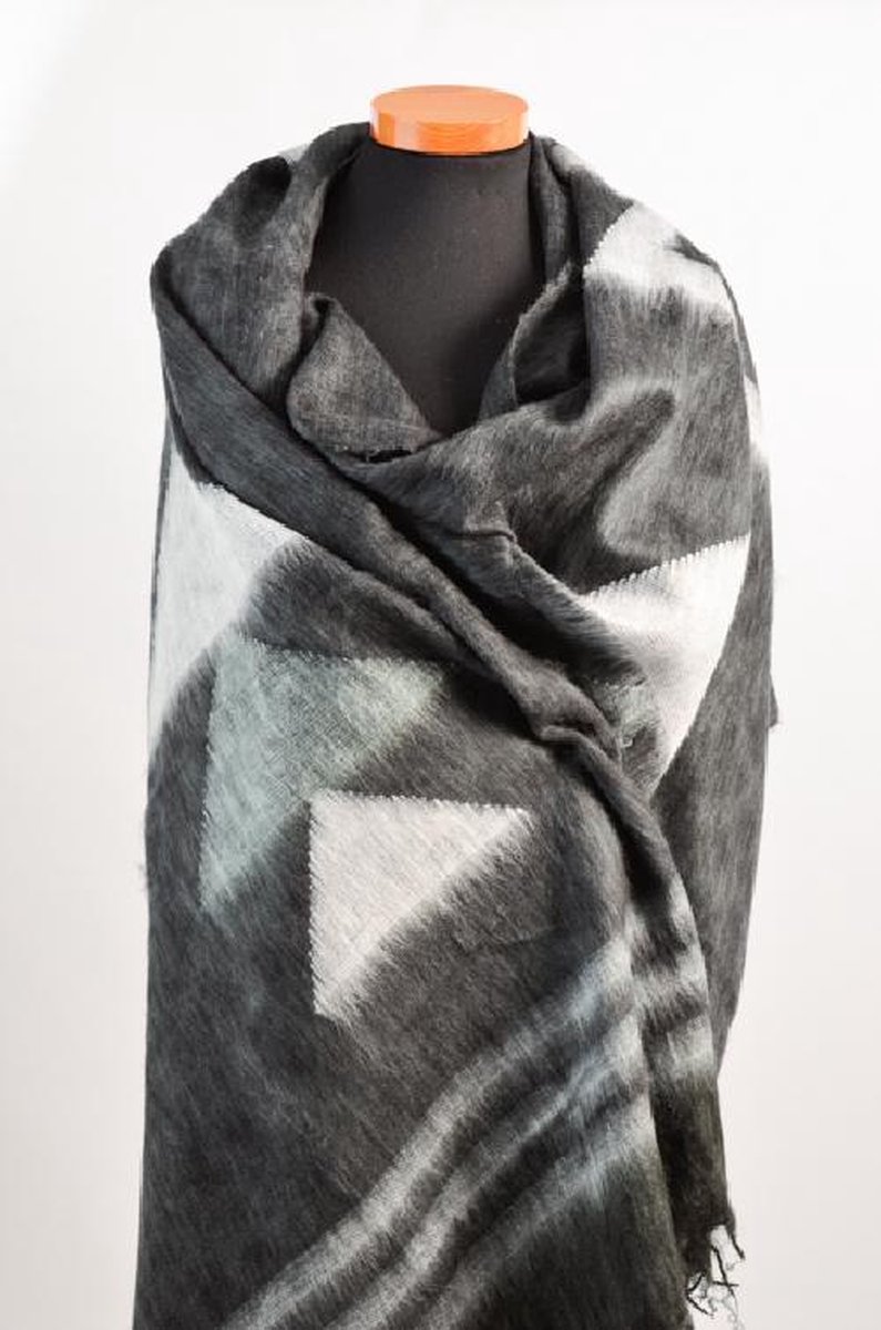 Nepal Aztec sjaal/omslagdoek Dark Gray