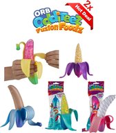 Orb Odditeez surprise stressbal - 2 stuks - Surprise banaan - Glitters - Slijm - Fidget speelgoed