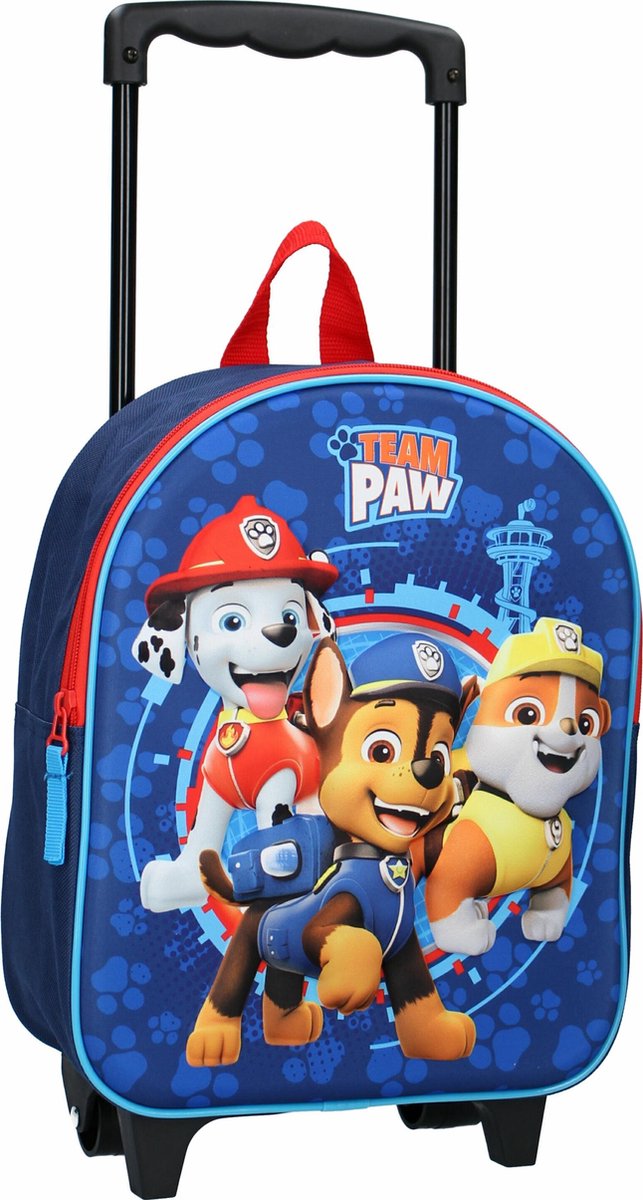Paw Patrol handbagage reiskoffer/trolley blauw 32 cm voor kinderen - Reistassen op wielen - Merkloos