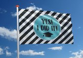 Geslaagdvlag: 'Yes! I did it!' - 100x150 cm