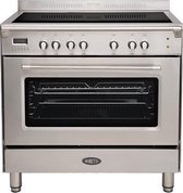 Boretti CFBI9015IX Toscana inductiefornuis 90cm met 2 flexzones RVS