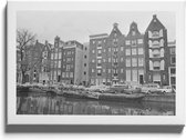 Walljar - Canal Houses Prinsengracht Amsterdam - Muurdecoratie - Canvas schilderij