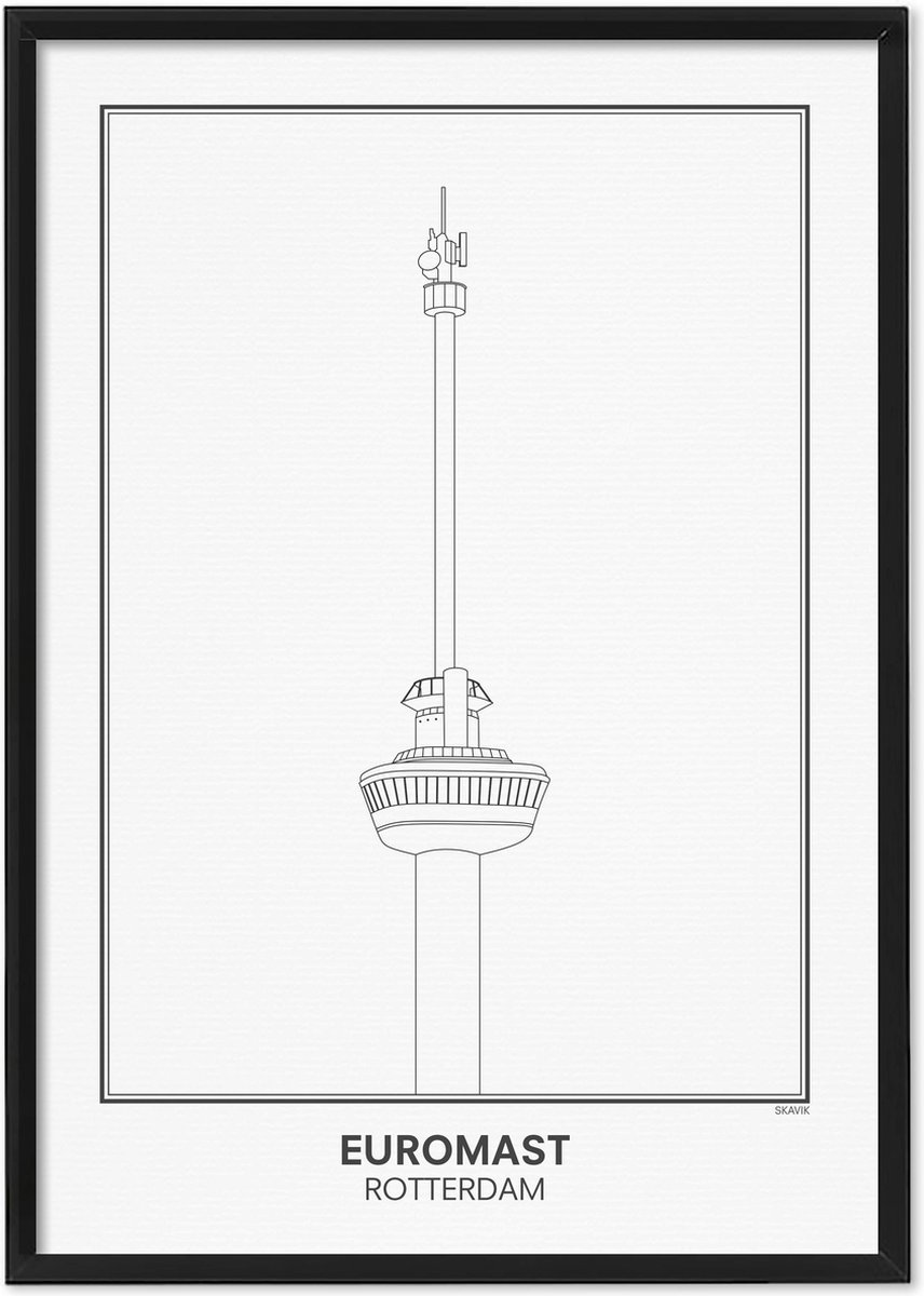 SKAVIK Euromast - Rotterdam Poster 30 x 40 cm | zonder lijst
