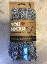 Wool socks "Holland" label blauw maat 35-41 (ook leuk om kado te geven !)