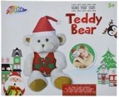 kerst teddybeer 25 cm maak je eigen teddybeer - Inhoud: 1x teddybeer, 1x zak met vulling, 1x plastic naald, stukken vilt en 2x draad.- kerst knuffel - Kerstknuffels/kerstknuffeltjes - pluche witte beren knuffel voor kinderen