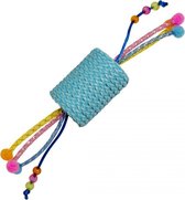 Duvo+ Jolly blauwe rol met touwen Blauw 22x4,5x4,5cm