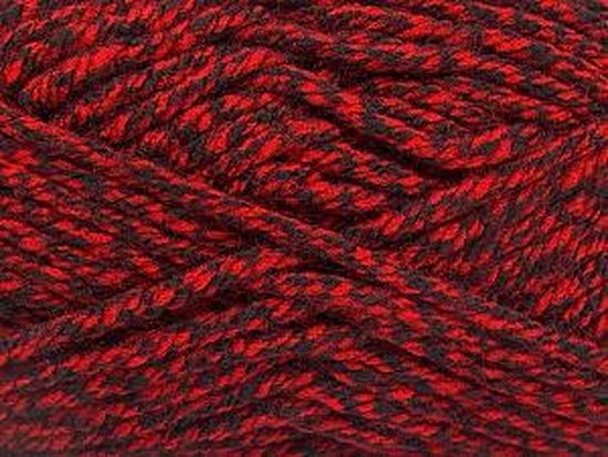Breigaren acryl kopen kleur zwart/rood - super bulky yarn pendikte 8-9 mm  dik garen... | bol.com