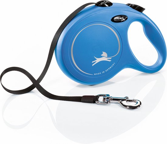 Flexi New Classic Tape - Hondenriem - Blauw - L - 8 m - (<50 kg)