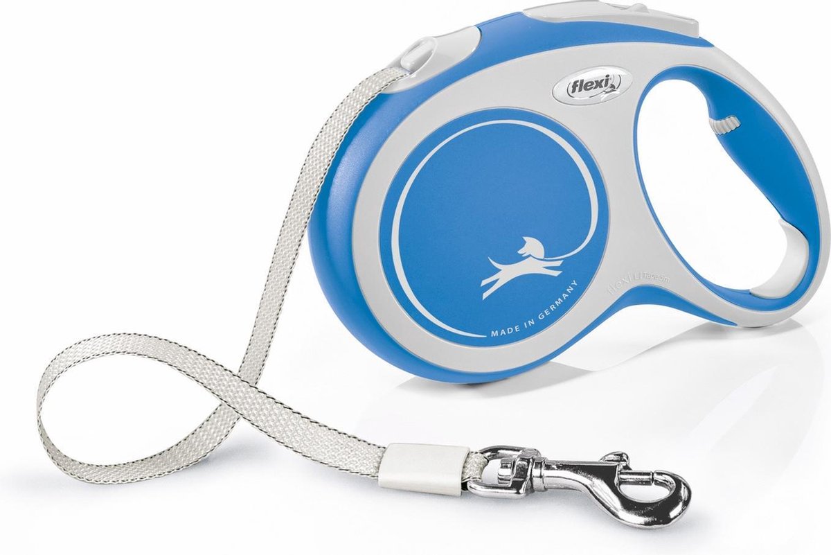 Flexi New comfort Tape Hondenriem - Rollijn - Blauw - Kunststof - L - 5 meter
