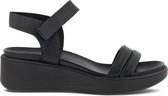 Ecco Flowt Wedge sandalen met sleehak zwart - Maat 36