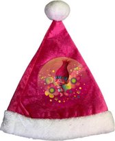 Kerstmuts Trolls - Roze - Polyester - l 28 x h 35 cm - Christmas - New Year - Oud & Nieuw - Holiday - Gift - Present