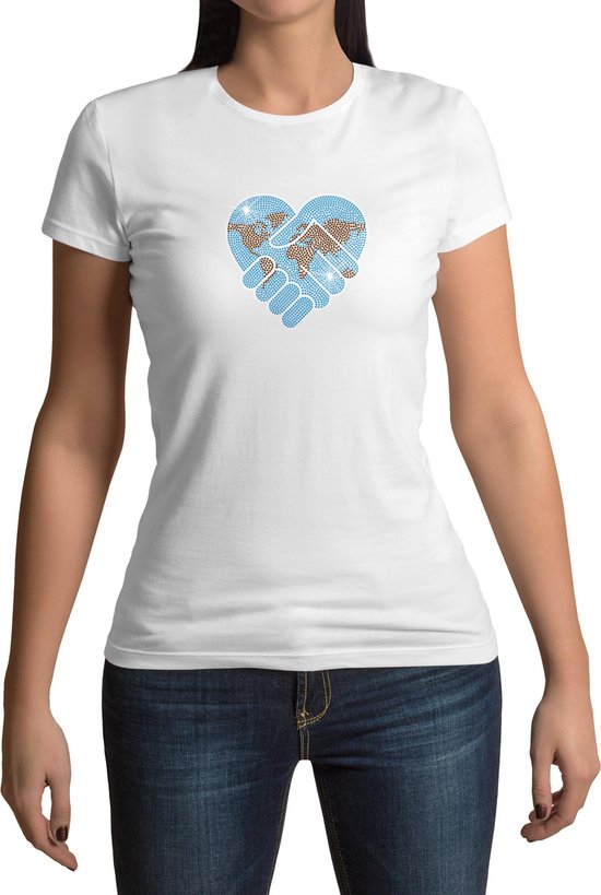 T-shirt World Peace - Femme - Taille M - Wit